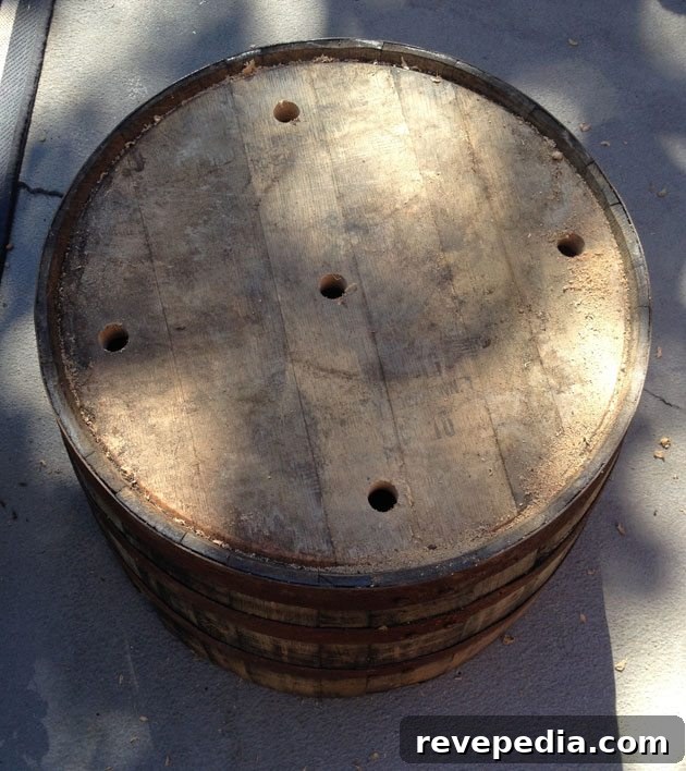 Prep a Whiskey Barrel for Planting: Step-by-Step Guide 5 whiskey-barrel-drainage-holes
