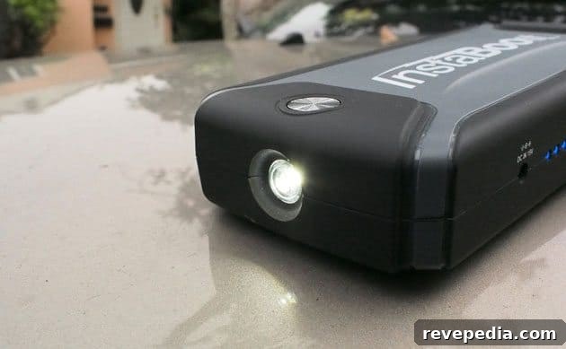 InstaBoost Jump Starter: The Ideal Stocking Stuffer for Drivers 7 led