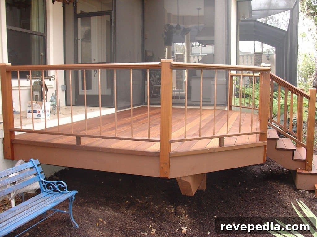 large wooden deck