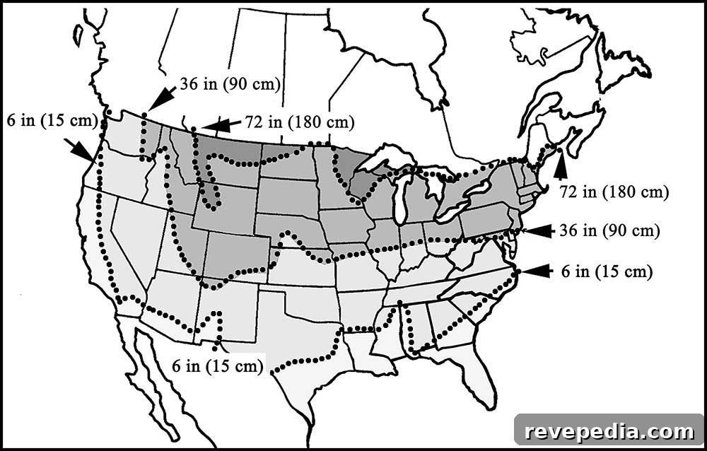 Find Frost Line Depth by ZIP Code Before Digging Footings 6 Frost line depth map