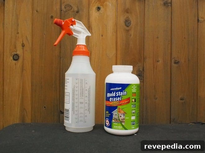 Clean Mold and Grime from Outdoor Furniture and Patios with Concrobium 2 Concrobium Mold Stain Eraser