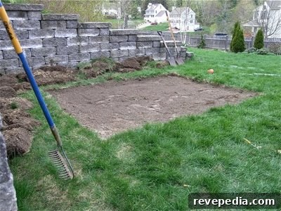 Create the Sandbox Your Child Will Love 4 grass_removed_soil_leveled_080410.jpg