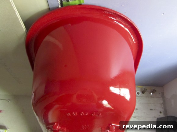 How We Refinished the Exterior of Our Clawfoot Bathtub 2 clementine-with-one-coat.jpg