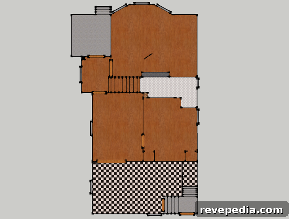 Refresh Your Floor Plan Using Google SketchUp 2 floor plan first story final.png