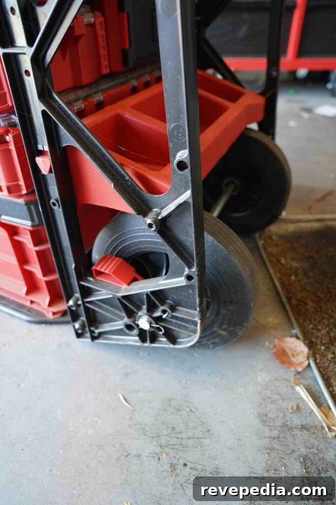 Milwaukee Packout Utility Cart fully loaded