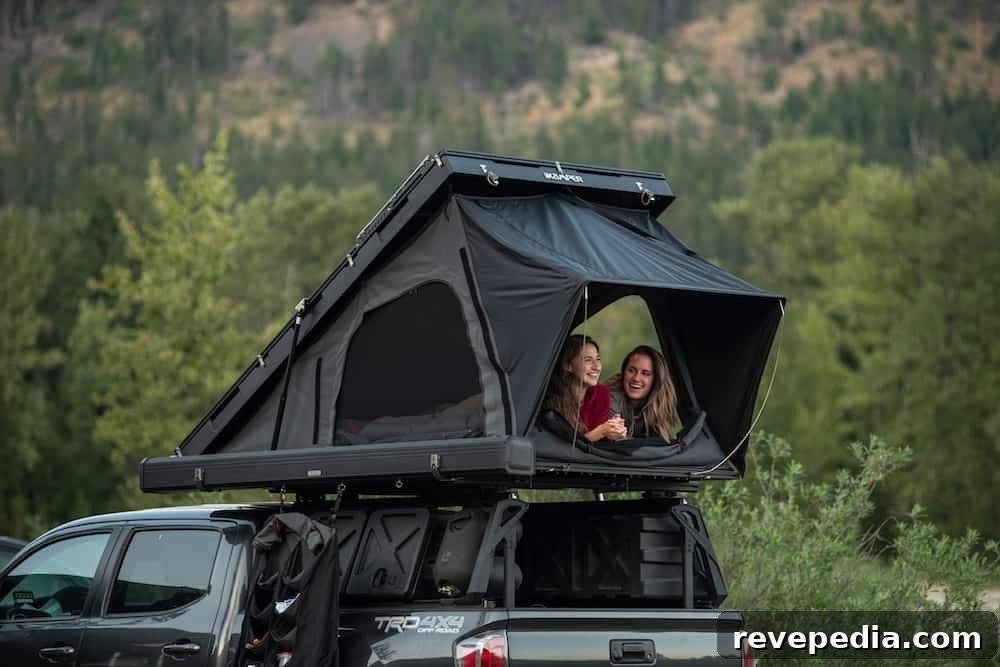 iKamper Wedge Rooftop Tent – Blue Dot Voyager Review & Specs 2 iKamper Blue Dot Voyager tent on vehicle roof