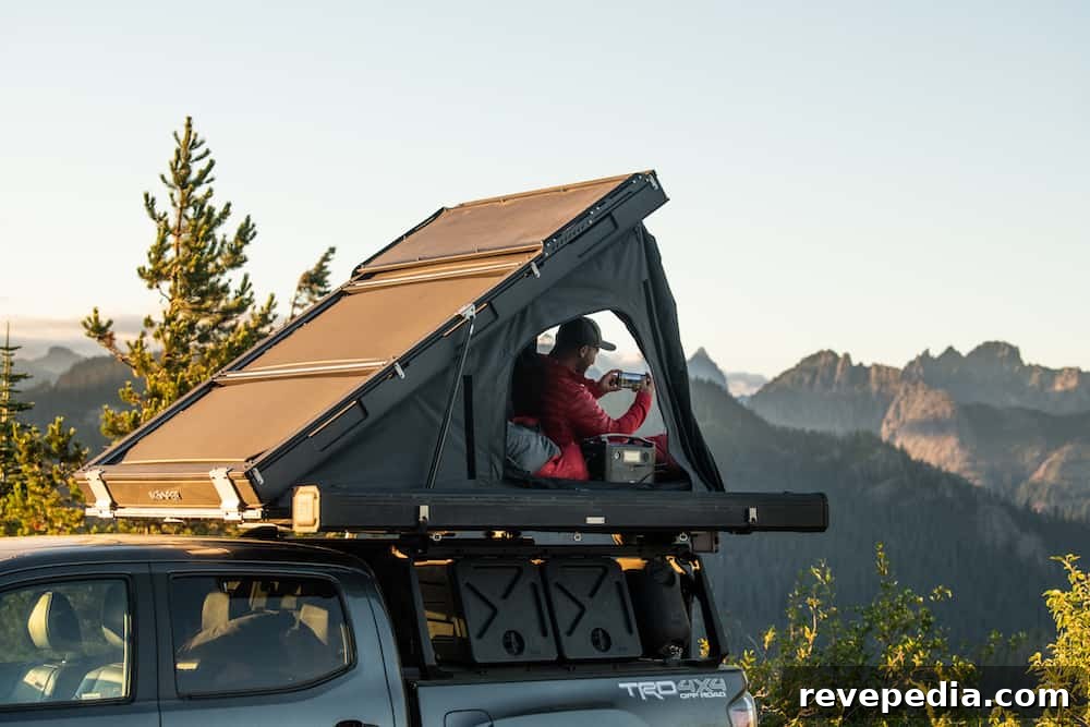 iKamper Wedge Rooftop Tent – Blue Dot Voyager Review & Specs 3 Interior view of rooftop tent