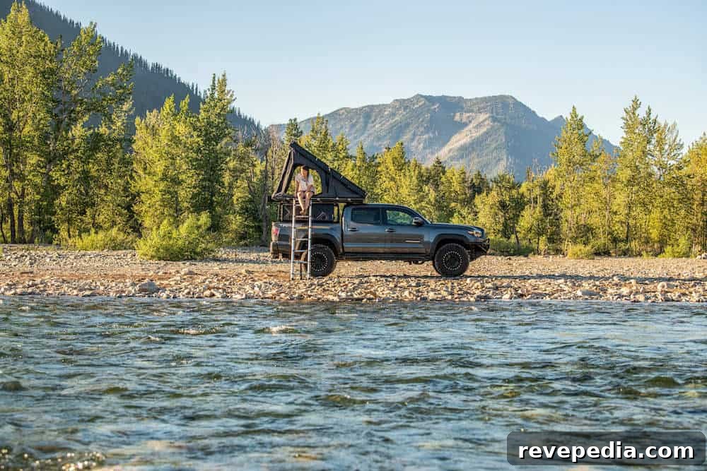 iKamper Wedge Rooftop Tent – Blue Dot Voyager Review & Specs 4 Compact rooftop tent on roof rack