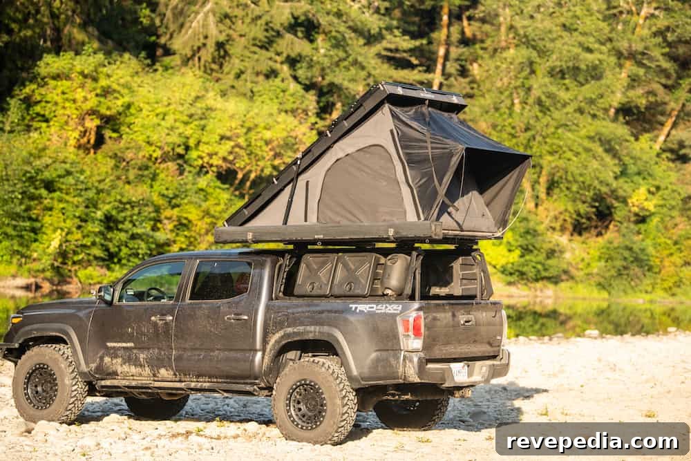 iKamper Wedge Rooftop Tent – Blue Dot Voyager Review & Specs 9 Rooftop tent with accessories mounted