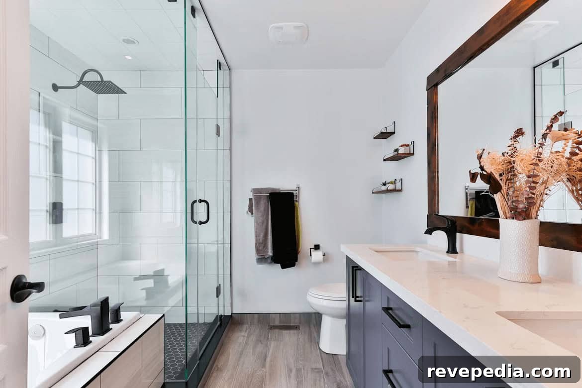 Future-Proof Your Bathroom Remodel: Smart Upgrades for Longevity 4 Modern bathroom with walk-in shower and toilet