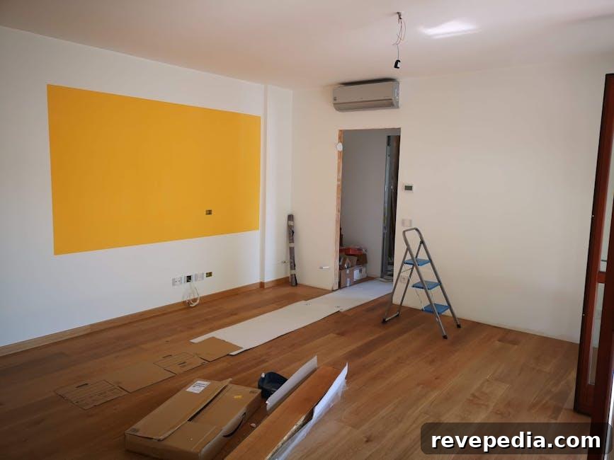 How to Choose Hardwood Flooring for Your DIY Renovation 2 A prefinished hardwood floor being installed in a sunlit living room