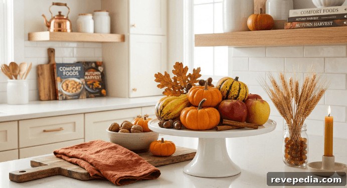 Pro Kitchen Counter Styling Tips That Look Expensive on a Budget 3 Kitchen counter styled with seasonal decor