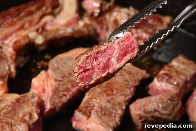 perfectly cooked beef