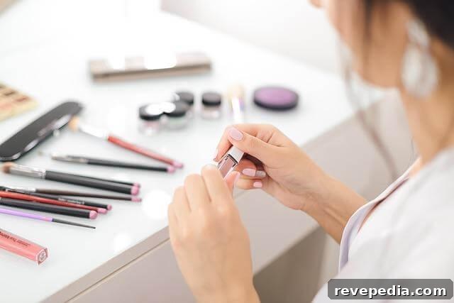 4 Timeless Bathroom Designs That Beat Passing Trends 3 Woman applying makeup at a vanity