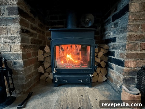 Gas Fireplace Stove Safety Features You Should Check Before Buying 2 Wood burning stove in a brick fireplace