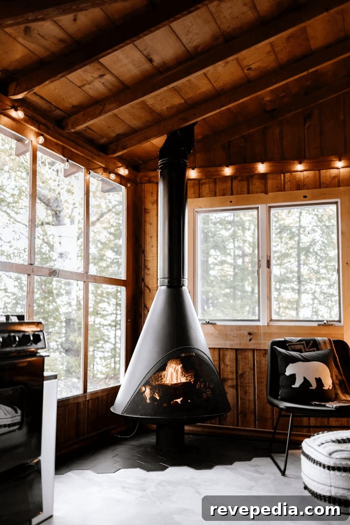 Gas Fireplace Stove Safety Features You Should Check Before Buying 3 A living room with a gas fireplace stove and a