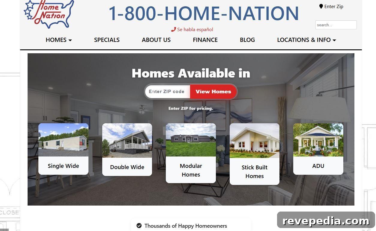 Home Nation mobile home layout