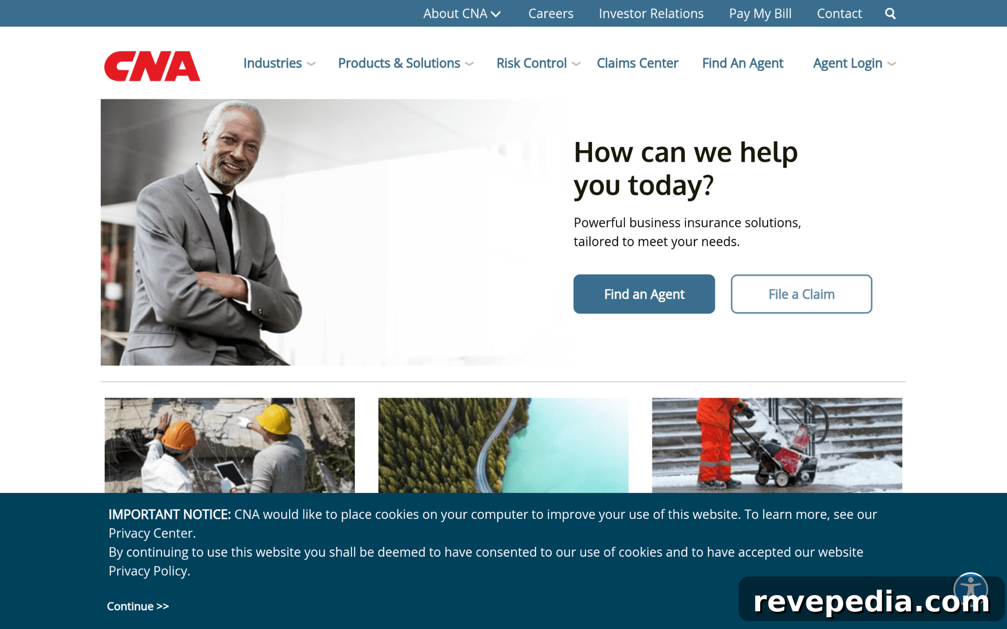 Arizona Construction Insurance Providers to Watch in 2026 3 Screenshot of a website for an Arizona