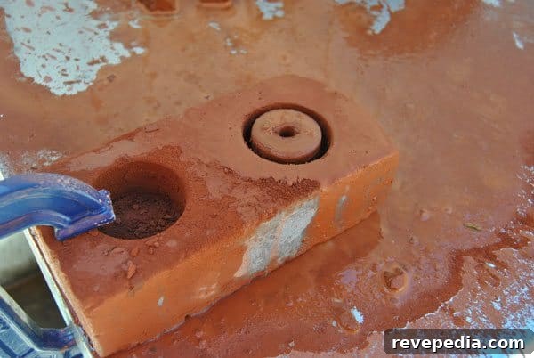 DIY Brick Succulent Planters: Step-by-Step Building Guide 7 drill-second-hole