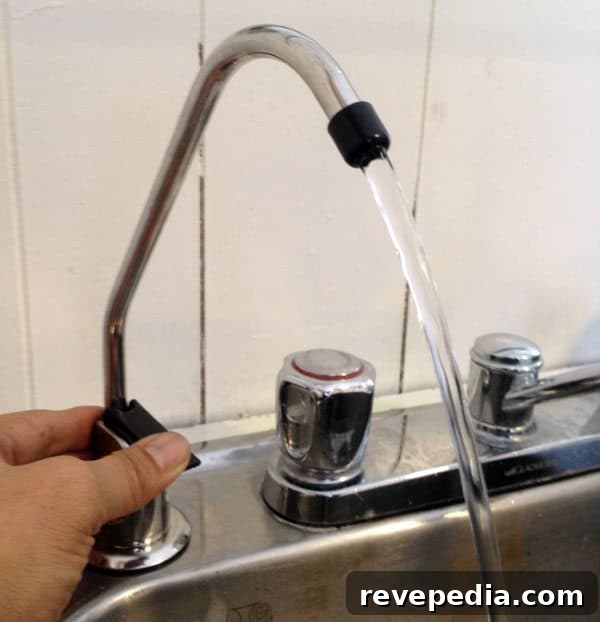 Install an Under-Sink Water Filter System: Step-by-Step Guide 11 water-filter-running