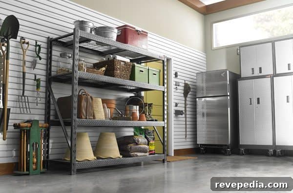 Ram Cave Garage Design Ideas -> Chic Ram Cave Garage Design Inspirations 11 shelving-gladiator-walls