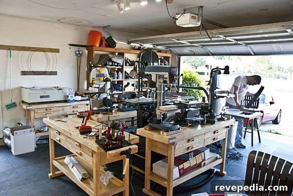 Build the Ultimate Garage Workshop: Layout, Tools & Tips 12 garage-workshop-powertools