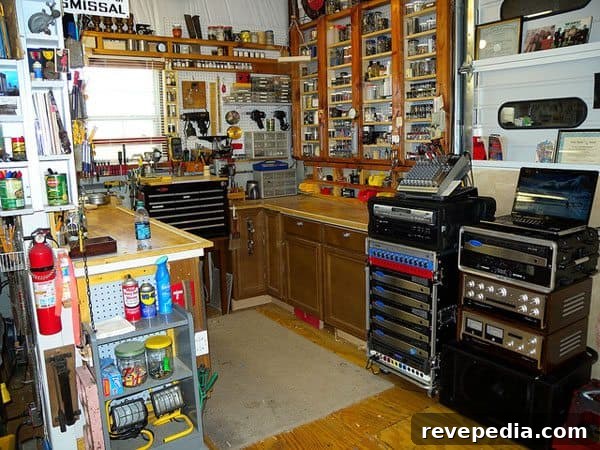 Build the Ultimate Garage Workshop: Layout, Tools & Tips 13 garage-entertainment-system