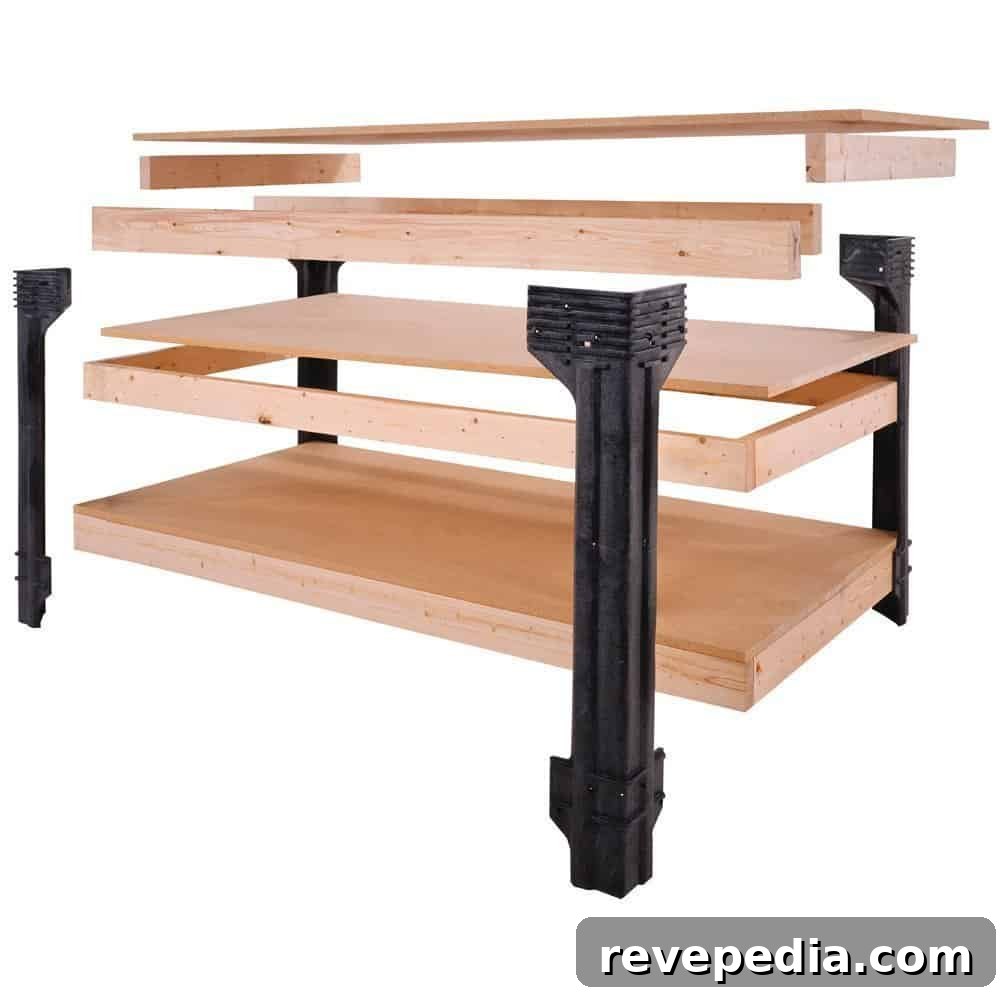 Build a Durable DIY Workbench for $50 and Under 6 exploded diagram