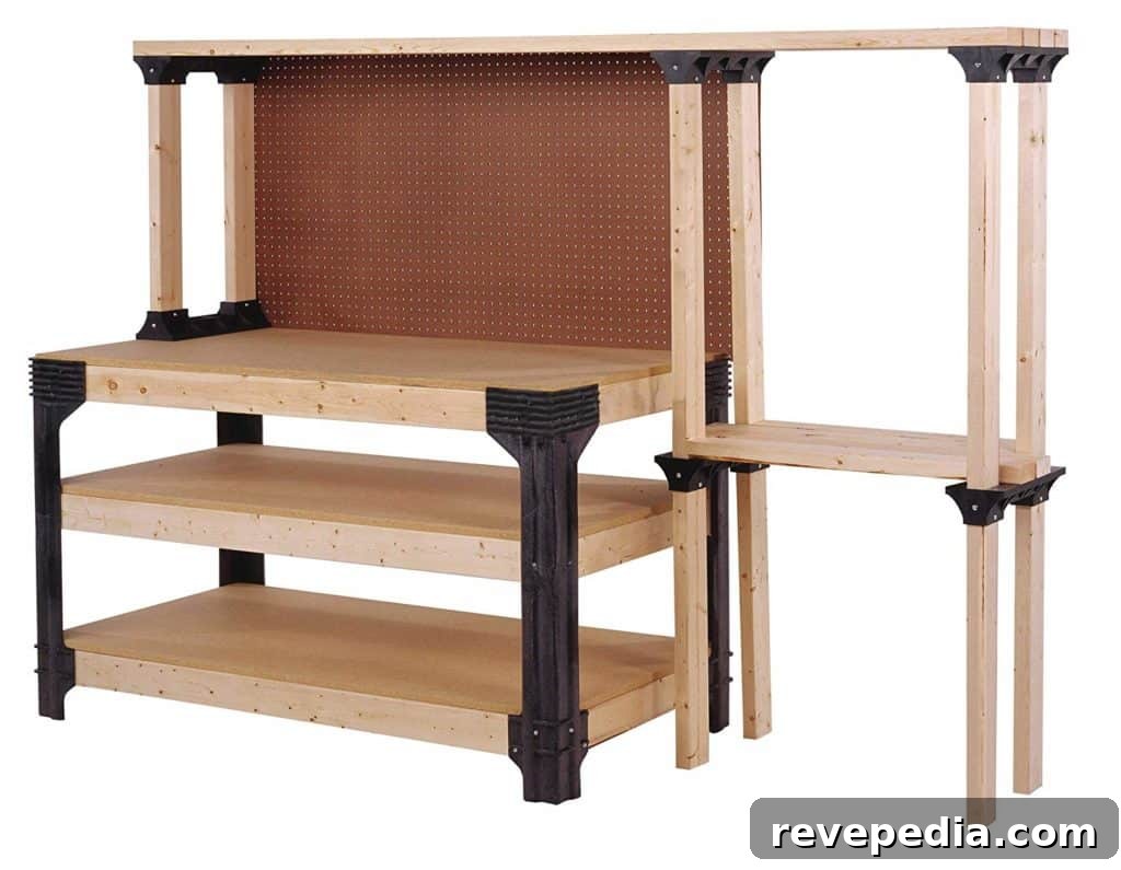 Build a Durable DIY Workbench for $50 and Under 7 workbench shelving