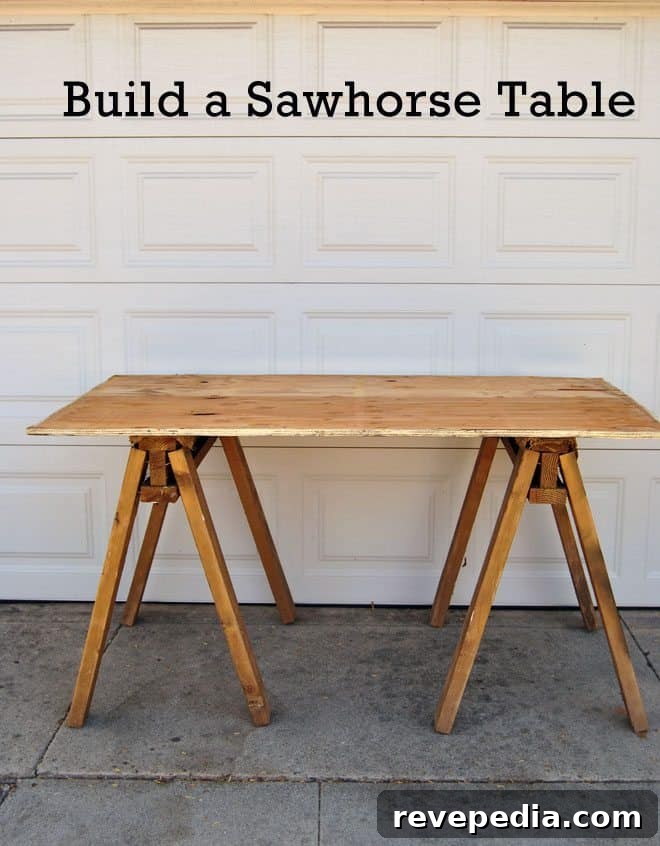 DIY Sawhorse Table: Step-by-Step Build Guide 5 build-sawhorse-table-pinterest