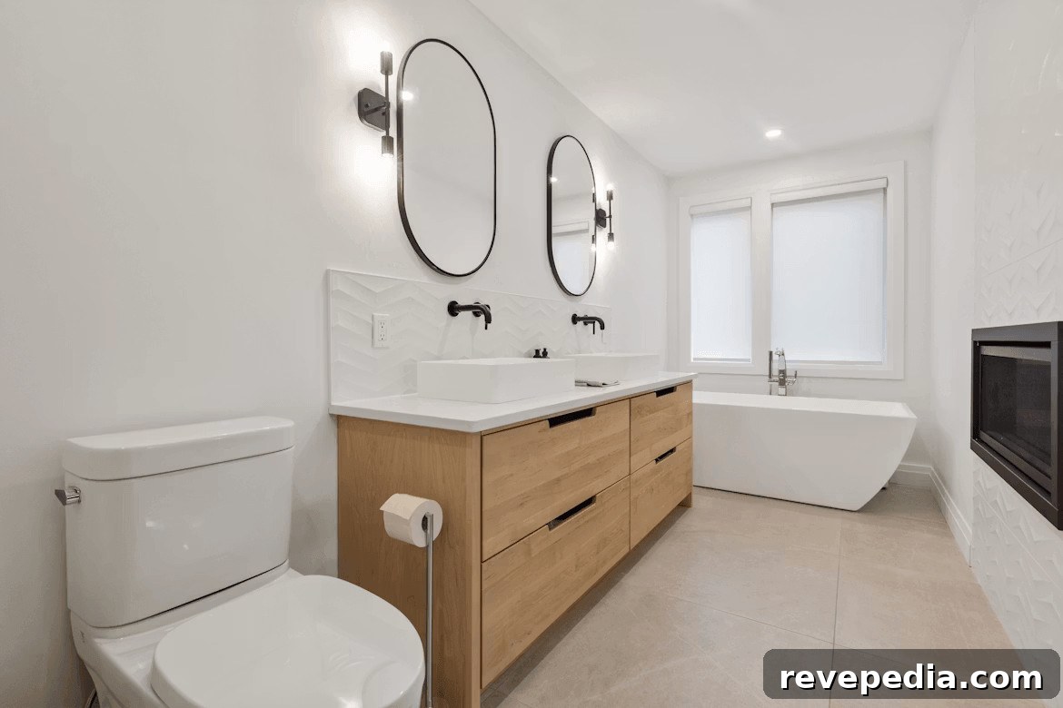 A newly redesigned bathroom featuring a toilet