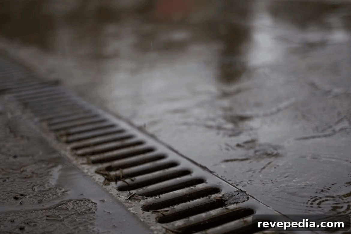 How Home Rainwater Management Prevents Septic System Problems 3 Manhole cover in a street, illustrating urban