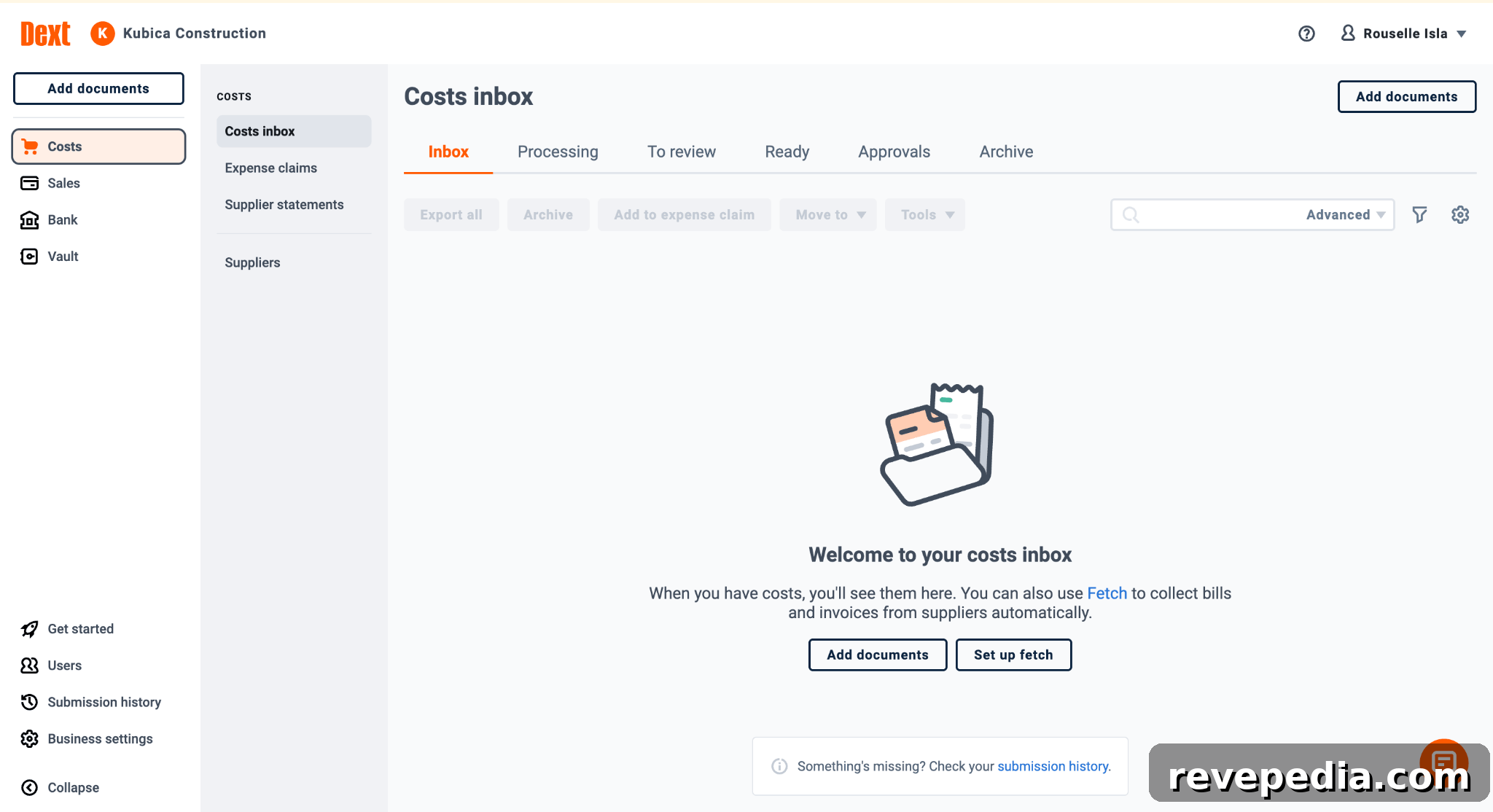 Tools to Manage Construction Costs and Profits 3 Dext: Best for capturing material receipts and subcontractor documents