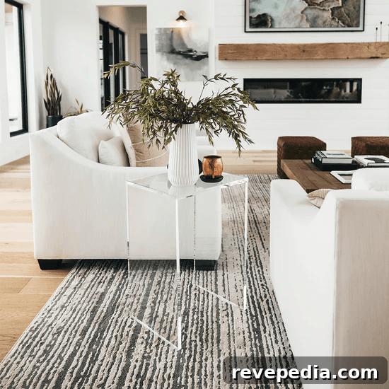 4 Reasons to Choose Acrylic Nightstands for Modern Bedrooms 2 A cozy living room with a fireplace and