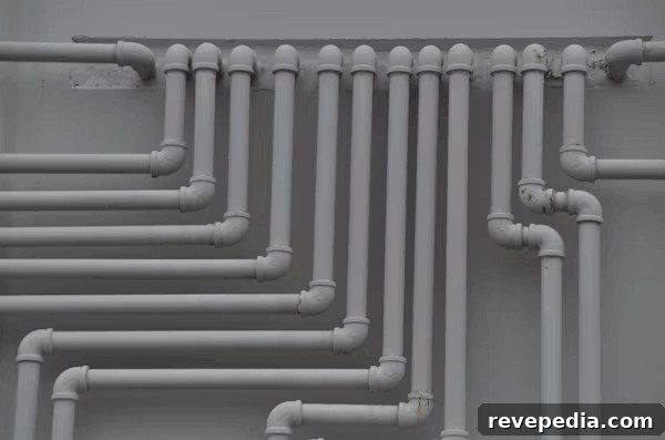 2026 Sewer Line Repair Costs: Warning Signs & Prices 2 Close-up of sewer pipes on a wall