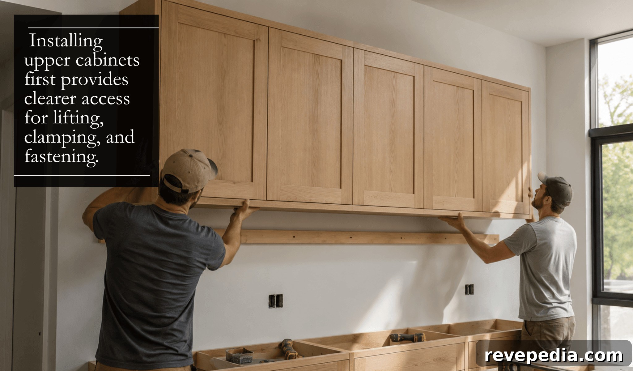 How to Install RTA Kitchen Cabinets: A DIY Guide 5 Installing wall cabinets