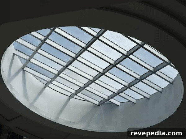 Why Homeowners Prefer Tubular Skylights for Modern Homes 3 Circular skylight illuminating a modern living space