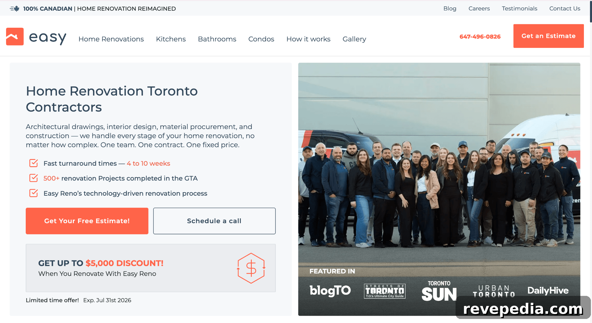 Leading Toronto Home Renovation Companies 2026 2 Easy Renovation - Best for Full-Service Home and Kitchen Renovations