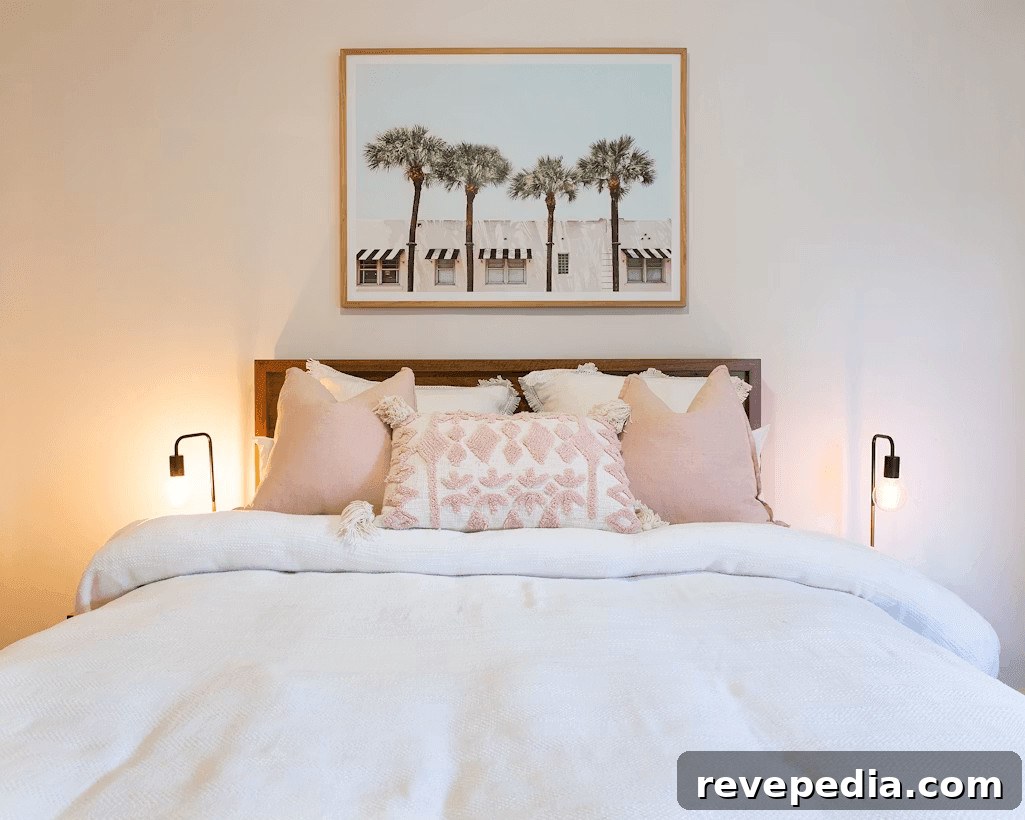 The Home Upgrade Most People Overlook but Notice Every Night 2 A bed with a white comforter and pink pillows