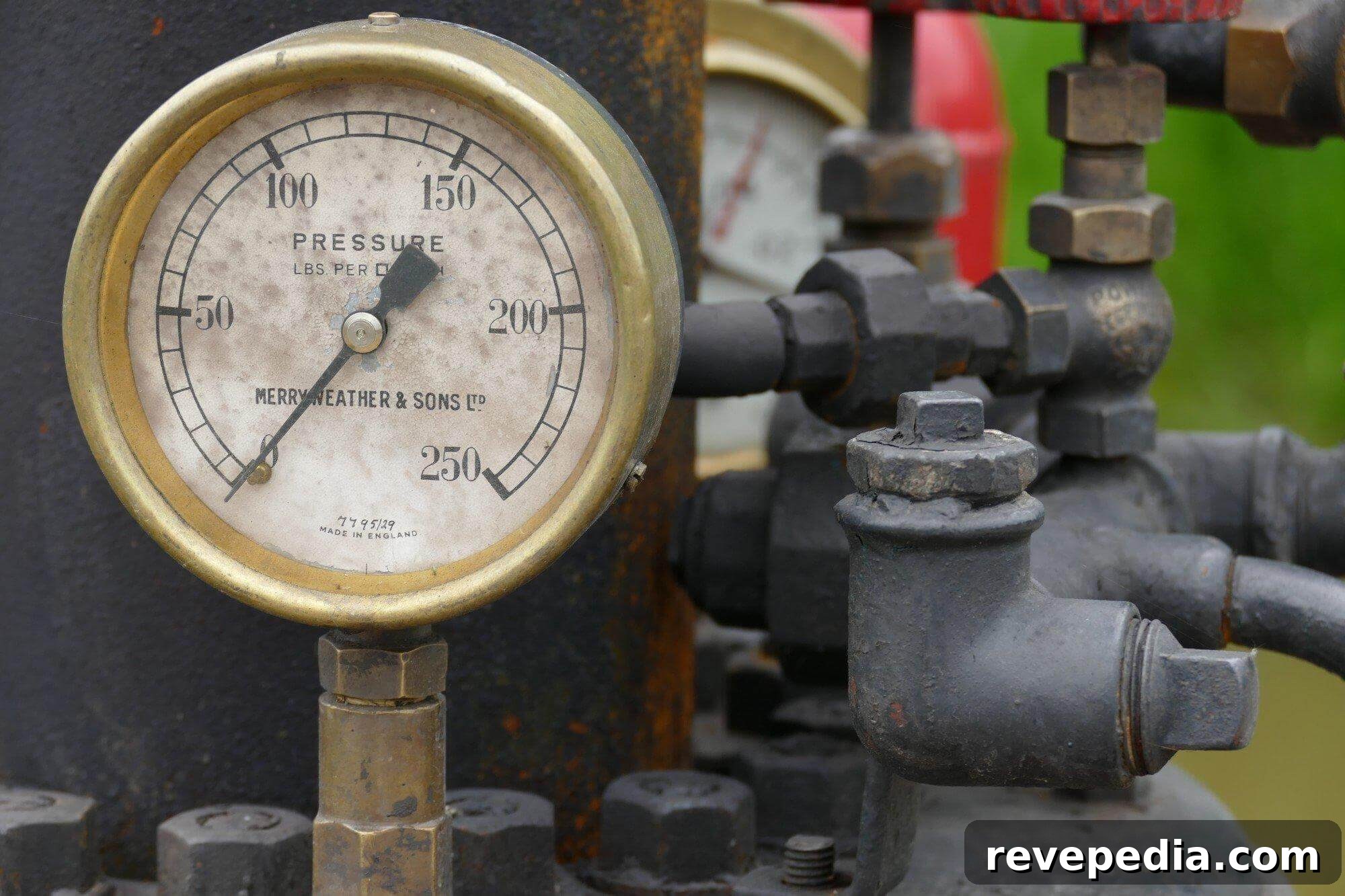 Pressure gauge on a home gas line