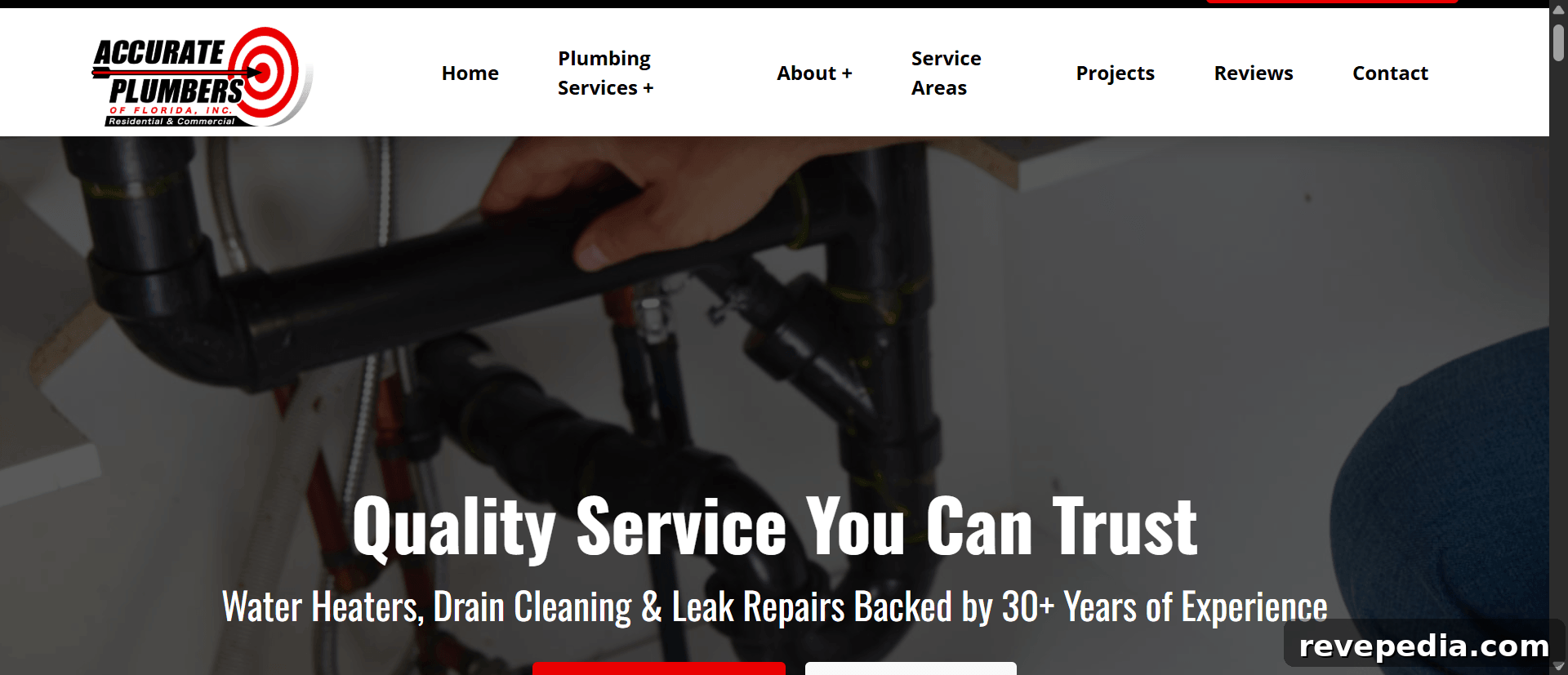 Website for a plumbing company in Port Richey